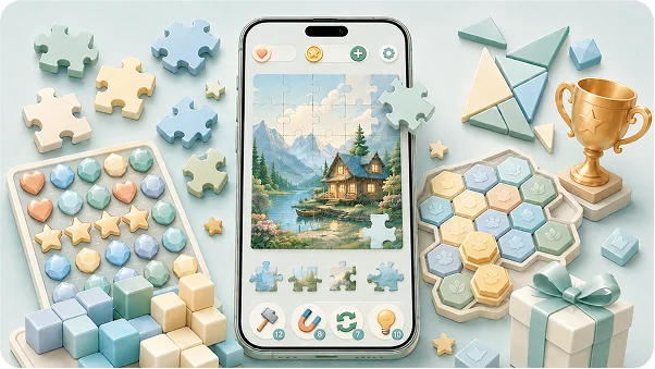 PuzzleMania how it works - puzzle games and brain challenges on mobile